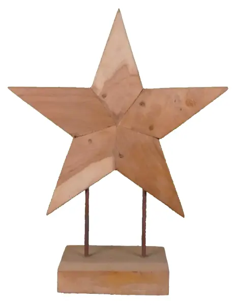 Product image of the product “Star on a stand, made from teak, in the sizes from 40 to 50cm ”